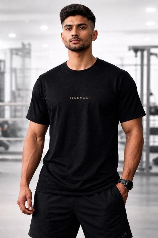 Hanumace Strength & Divine Power Oversized T-Shirt (Black)