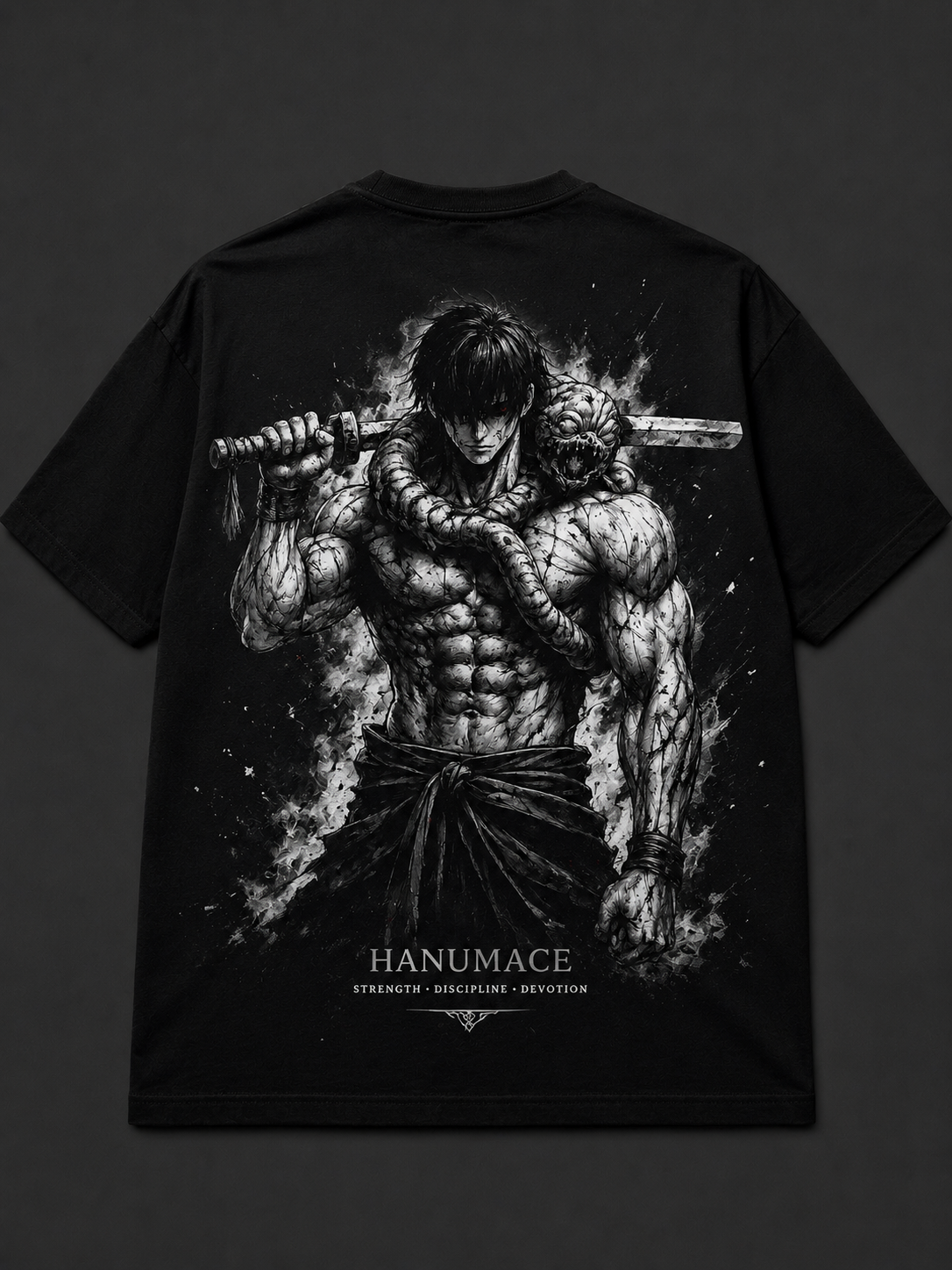 HANUMACE™ Toji Instinct Oversized Tee – Black Edition