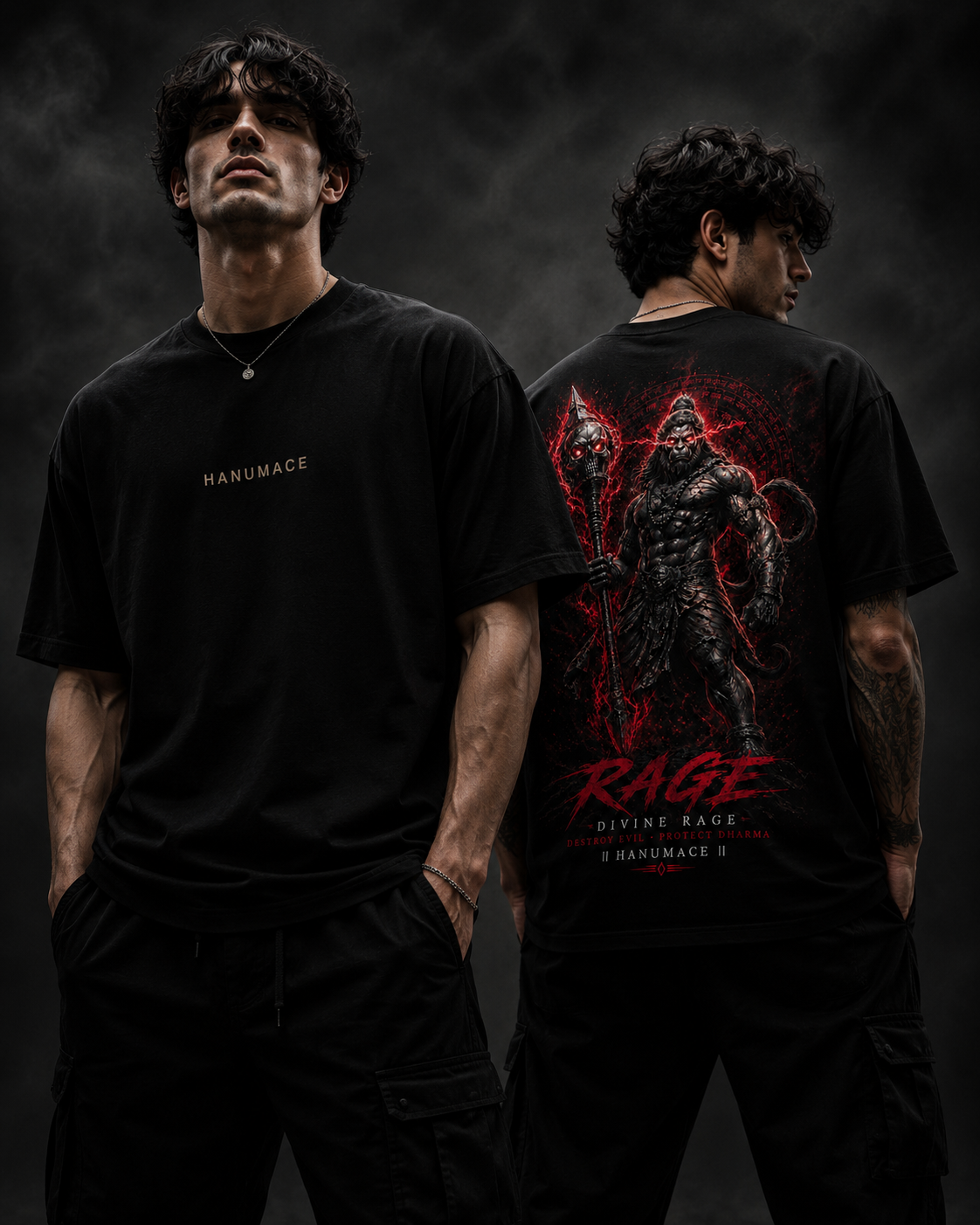 HANUMACE Divine Rage Oversized T-Shirt
