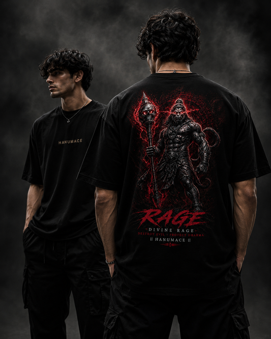 HANUMACE Divine Rage Oversized T-Shirt