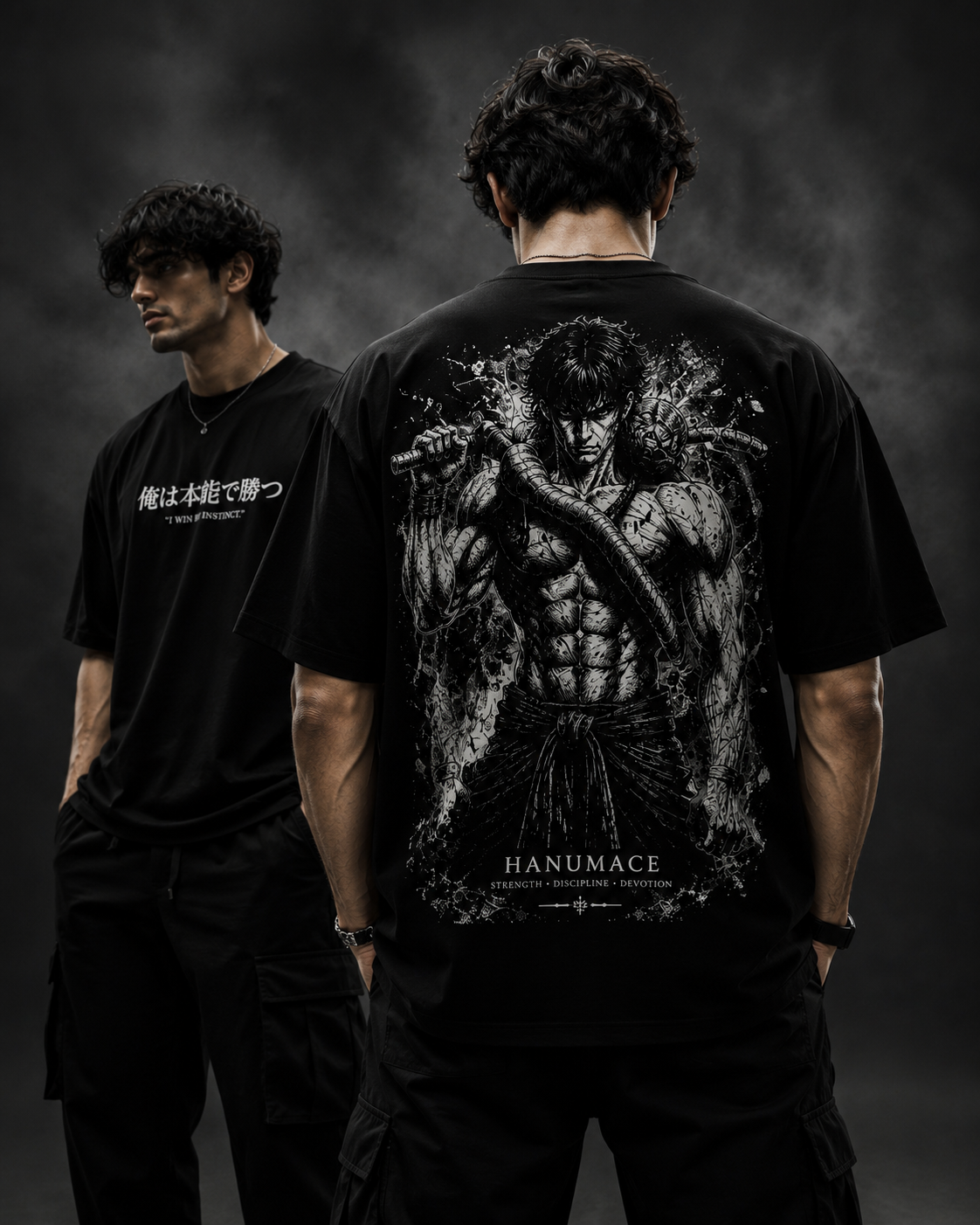 HANUMACE™ Toji Instinct Oversized Tee – Black Edition